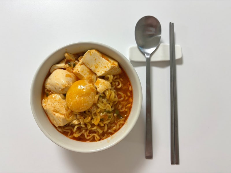 얼큰한 순두부열라면 레시피