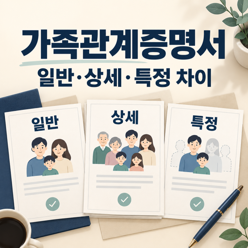 가족관계증명서 일반·상세·특정 차이, 인터넷 발급 전 확인할 사항