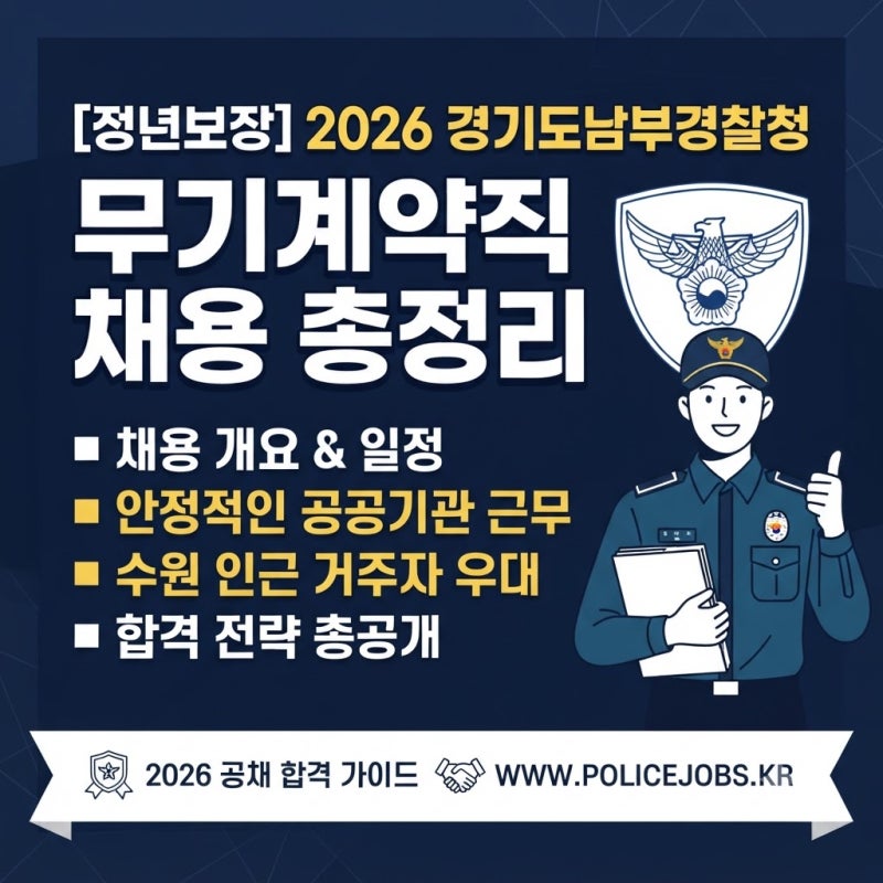 [정년보장] 2026 경기도남부경찰청 무기계약직 채용 총정리