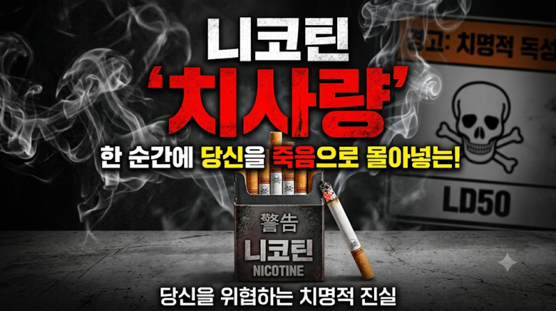[고농축 니코틴 치사량 167배. 정말 무서운 이야기] 마시거나 피부에 닿아도 사망? 흡수 경로....