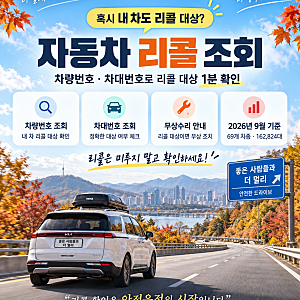자동차 리콜 조회 방법 2026｜차량번호·차대번호로 내 차 리콜 대상 확인