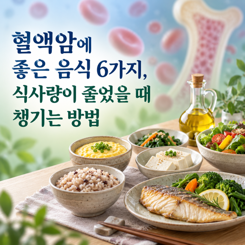 혈액암에 좋은 음식 6가지, 식사량이 줄었을 때 챙기는 방법