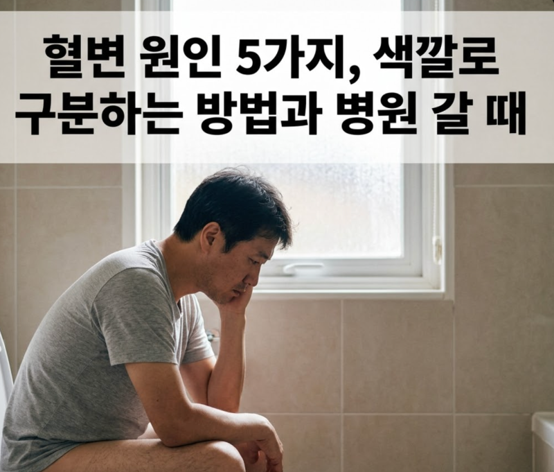 혈변 원인 5가지, 색깔로 구분하는 방법과 병원 가야하는 증상