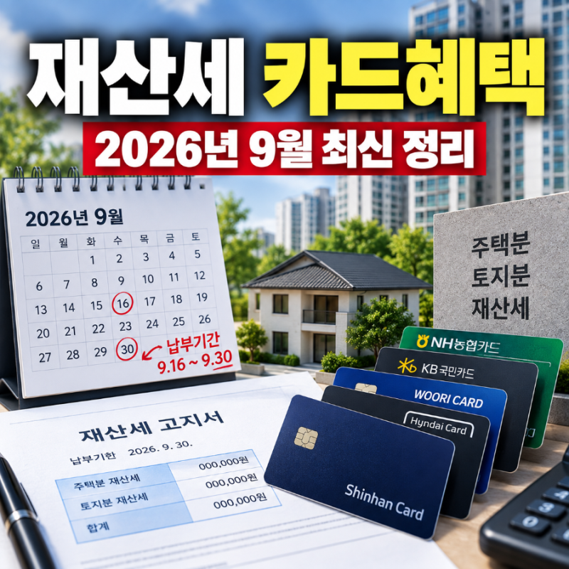 9월 재산세 카드 납부 방법과 무이자 할부 혜택 정리