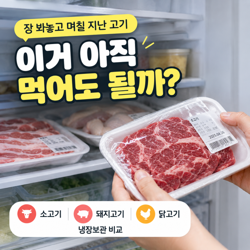 소고기 돼지고기 닭고기 냉장보관 며칠까지 괜찮을까