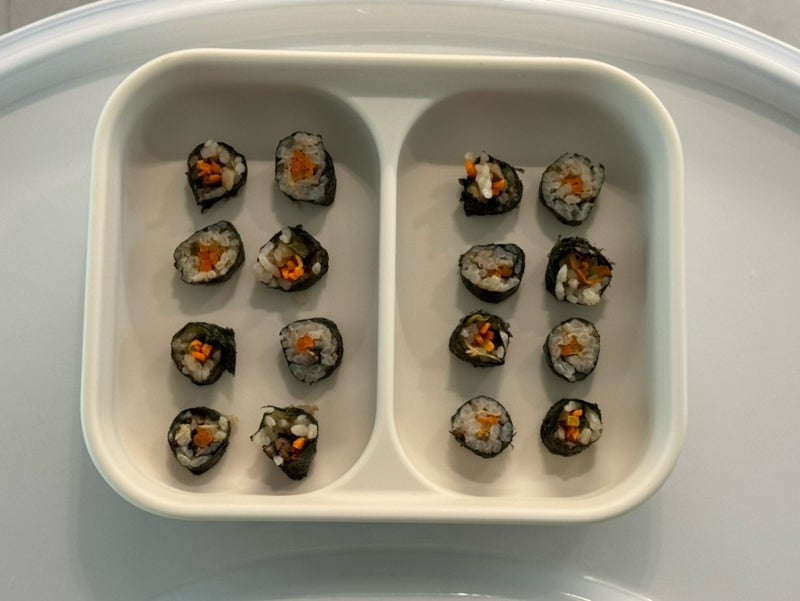 [육아일기] 13개월 아기 유아식: 단호박닭리조또, 단호박빵, 당근꼬마김밥