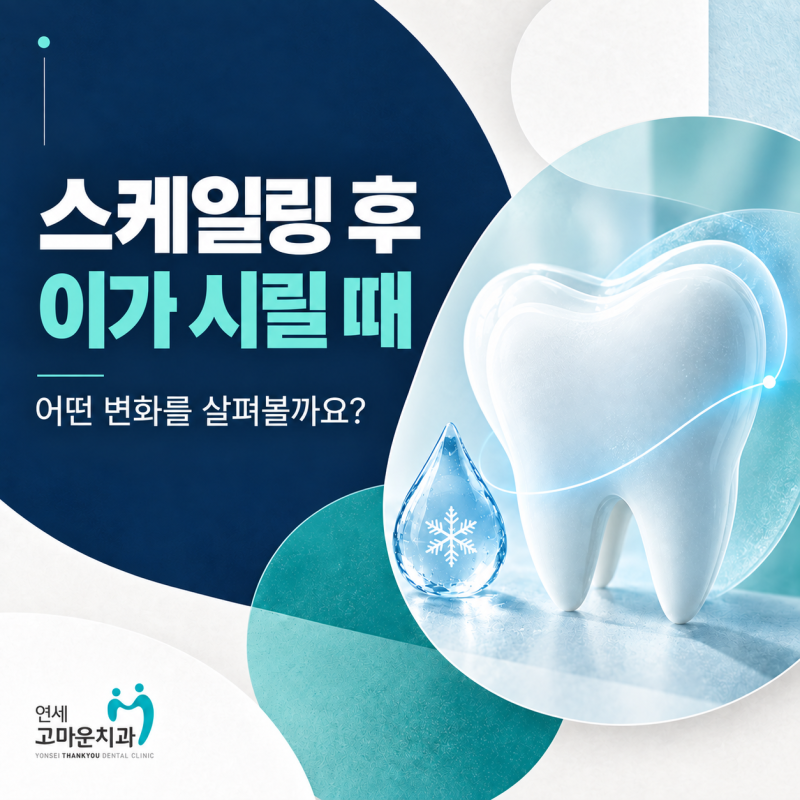 스케일링 후 이가 시릴 때, 언제 치과에 가야 할까요?
