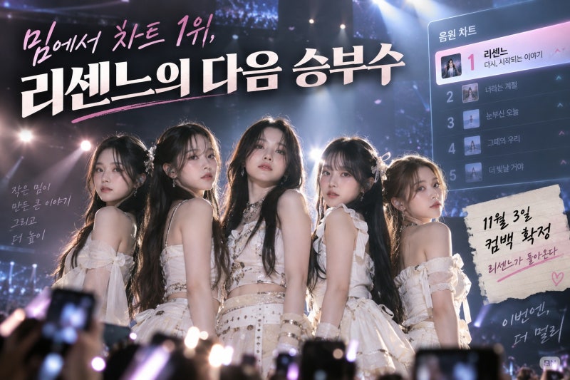 리센느 11월 3일 컴백 확정…‘거제 야호’ 밈 넘어 LOVE ATTACK 역주행 잇는다