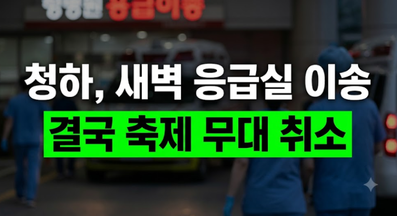 무대 오르는 줄 알았는데, 새벽 응급실로 직행한 청하 현재 상황