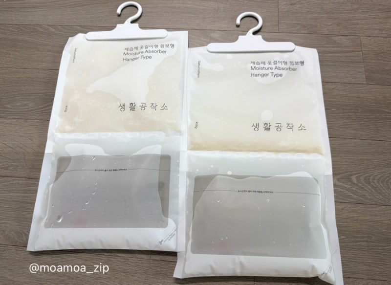 생활공작소 제습제 추천 옷걸이형 재구매 찐후기, 버리는 방법