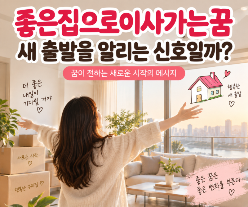 좋은집으로이사가는꿈 새 출발을 알리는 신호일까?