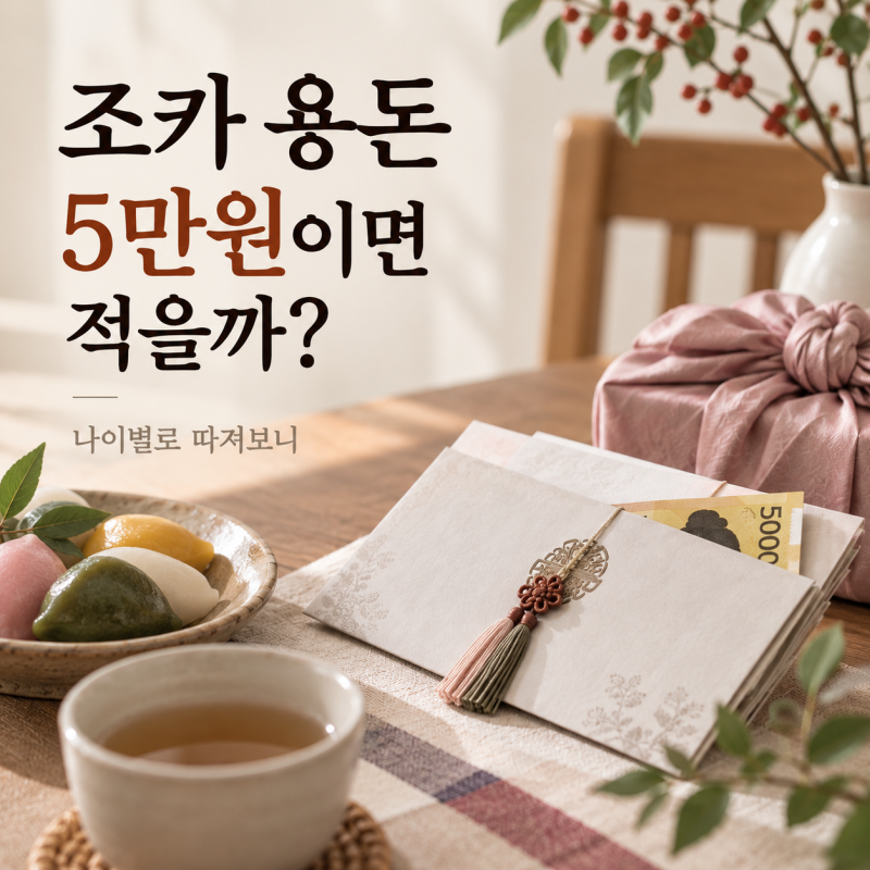 조카 추석 용돈 5만원이면 적을까? 나이별로 따져보니