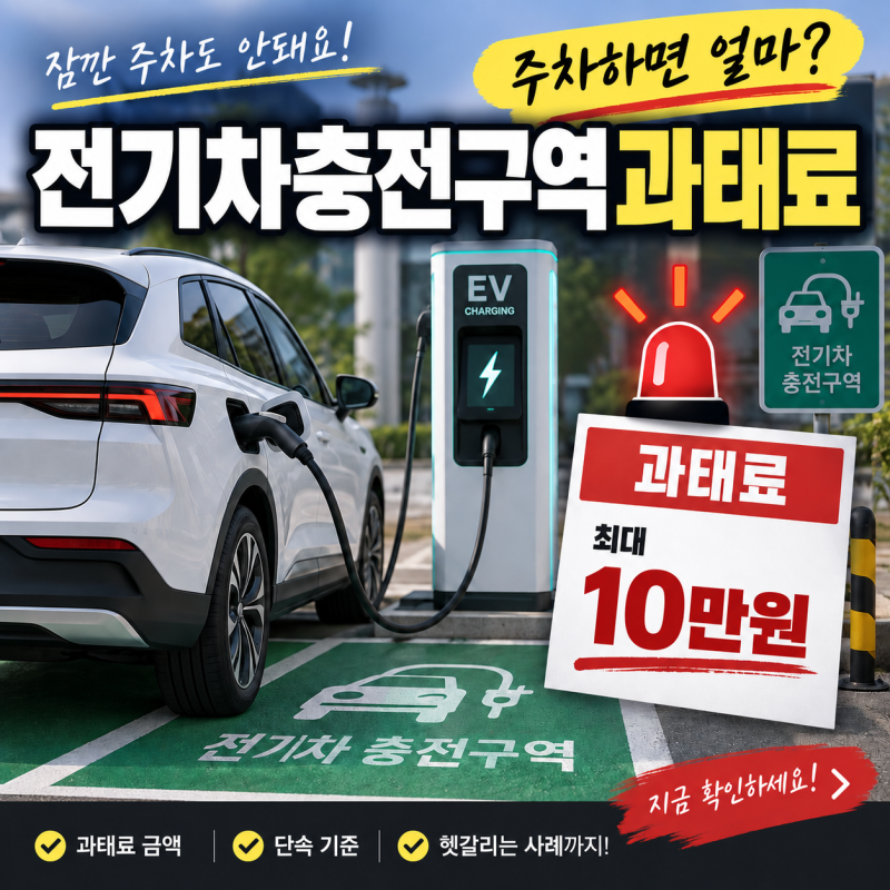 전기차충전구역과태료, 모르고 주차했다가 10만원 폭탄?