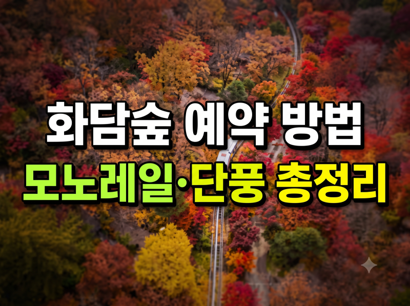 화담숲 예약 방법과 모노레일 코스, 단풍 시기부터 화담채·숙소·맛집 완벽 가이드
