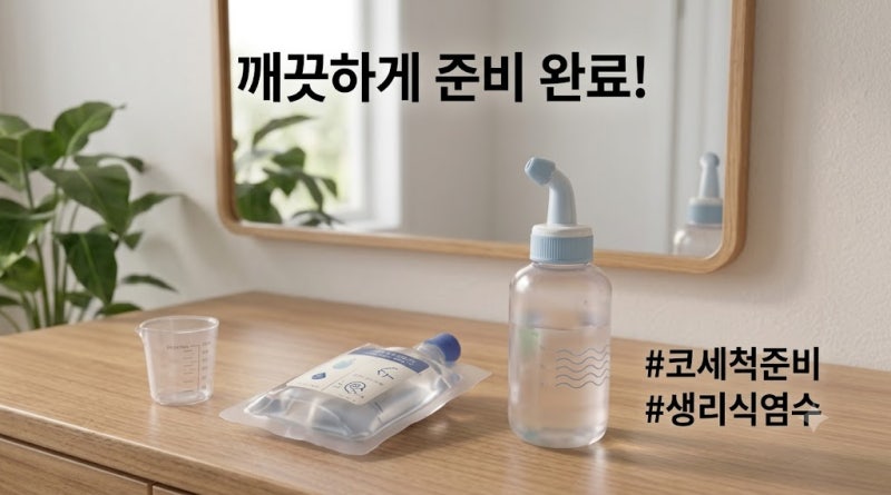 코 세척 제대로 안 하면 중이염 옵니다! 비염 탈출 꿀팁 & 식염수 사용법
