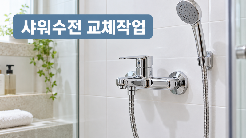 오래된 욕실 샤워수전 교체작업｜샤워기 수전 교체 과정