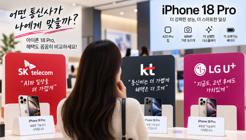 아이폰18 프로 오늘 개통 시작, SKT·KT·LG유플러스 혜택 비교해보니