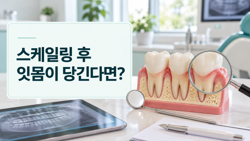 춘천 우두동 스케일링 후 잇몸이 당기는 느낌, 회복 과정인지 무엇을 확인할까요? -춘천 김경....