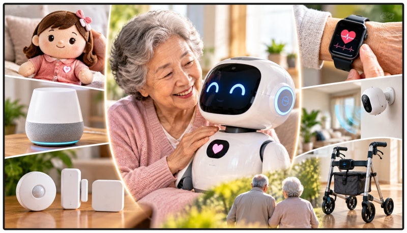 AI 돌봄 기기 종류 총정리｜돌봄로봇부터 스마트워치·IoT 센서·보행보조기까지