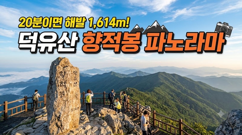 덕유산 향적봉 20분이면 해발 1,614m 곤돌라 타고 만나는 장엄한 파노라마 뷰