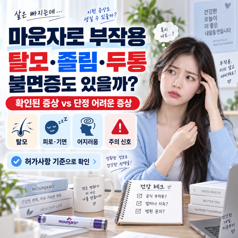 마운자로 부작용 탈모·졸림·두통·불면증도 있을까? 검색 많은 증상 정리