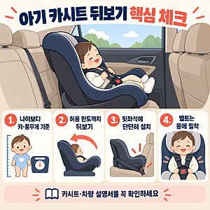 아기 카시트, 언제까지 뒤보기 해야 할까?