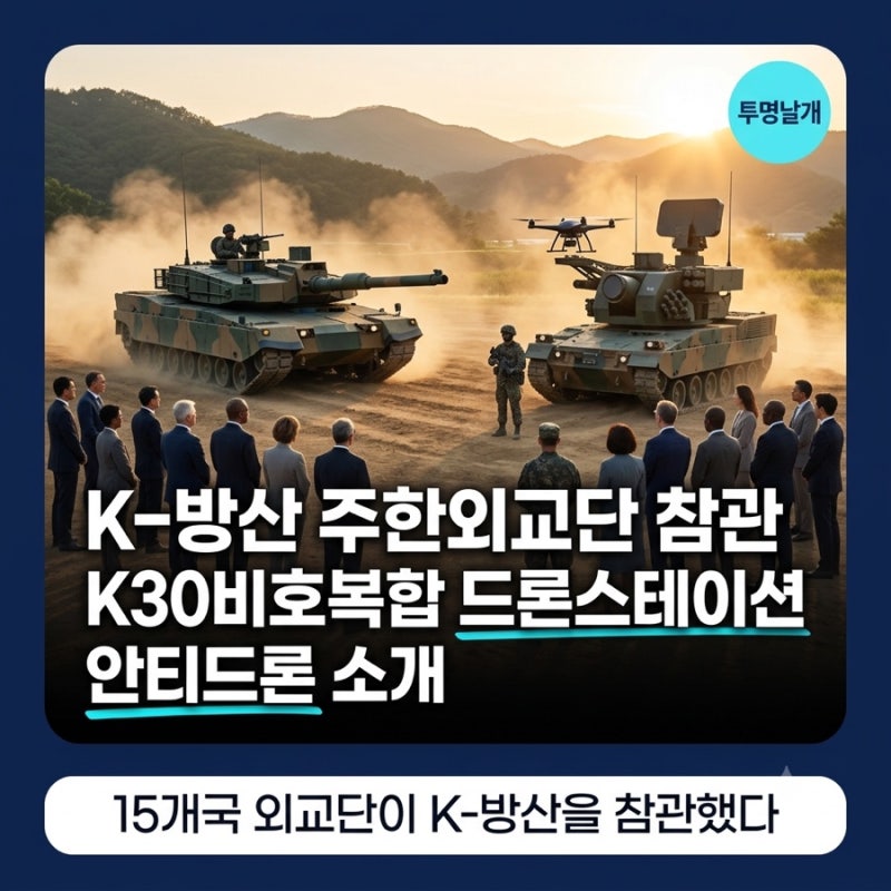 K-방산 주한외교단 참관 K30비호복합 드론스테이션 안티드론 소개