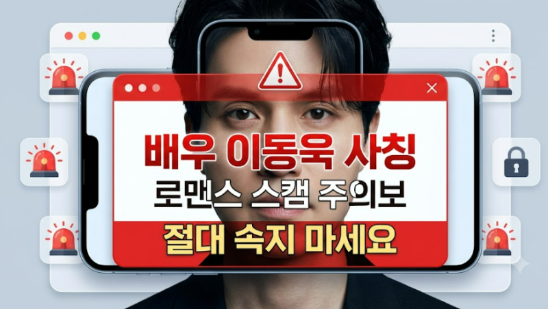 유명인 사칭 로맨스 스캠 주의: 배우 이동욱 가짜 계정 수법과 대처법
