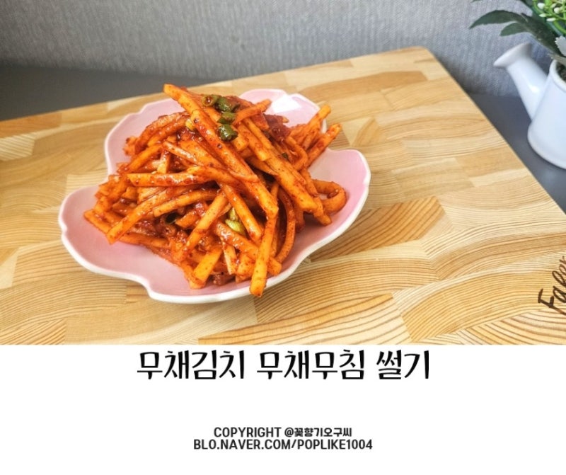 무채무침 무우김치 만드는 법 무채썰기 방법