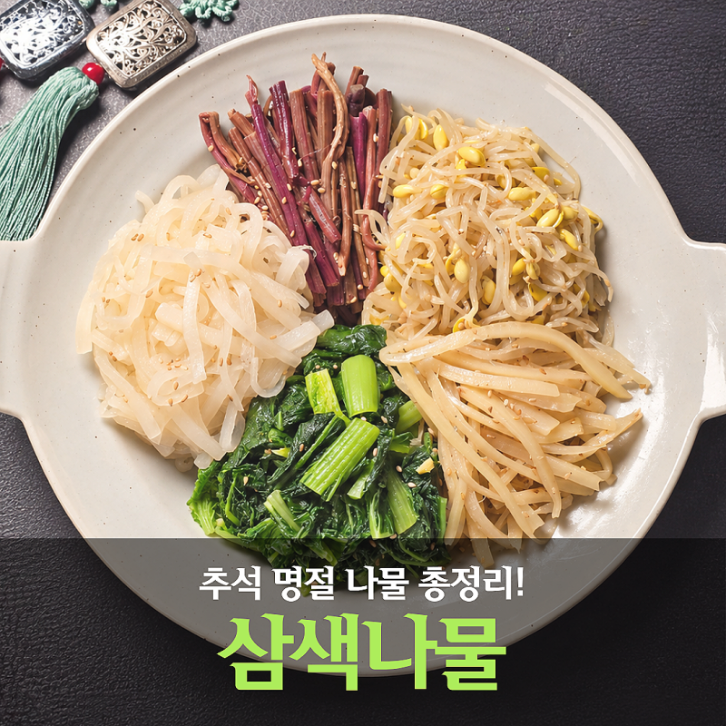추석음식 삼색나물 레시피 5가지 제사나물 명절나물 총정리