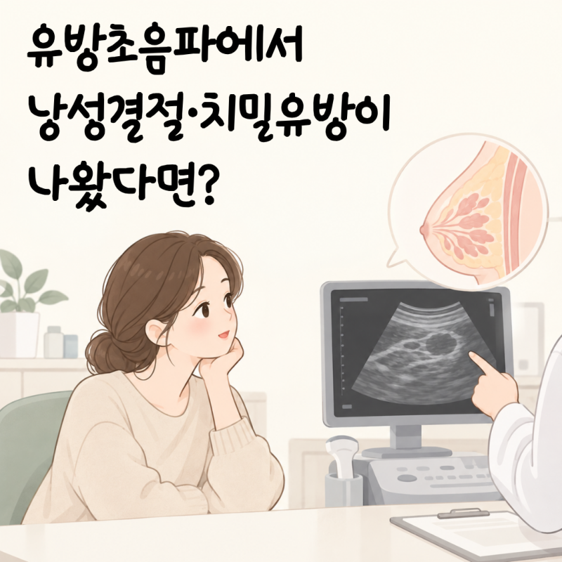 유방초음파에서 낭성 결절·치밀 유방이 나왔다면? (나야! 나!)