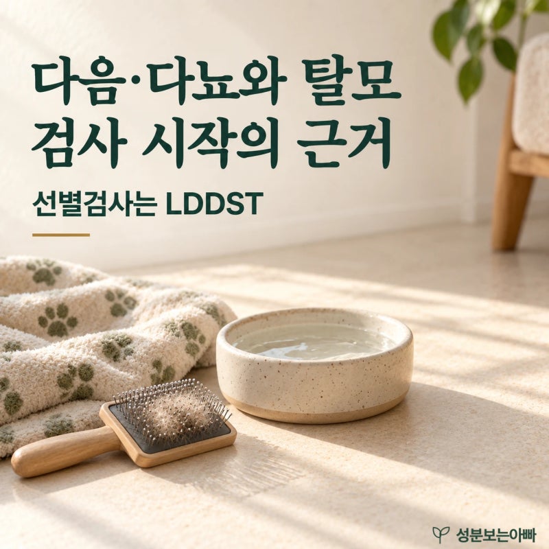 강아지 쿠싱증후군, 검사를 시작하는 기준과 LDDST를 먼저 하는 이유