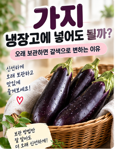 가지 냉장고에 넣어도 될까?｜오래 보관하면 갈색으로 변하는 이유와 보관법