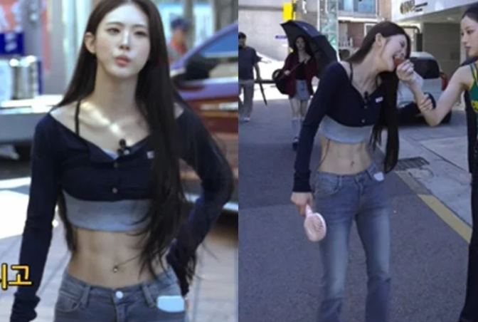 "이게 걸그룹 복근이라고?" 아이칠린 주니, 폭풍 먹방 후 선명한 식스팩 화제