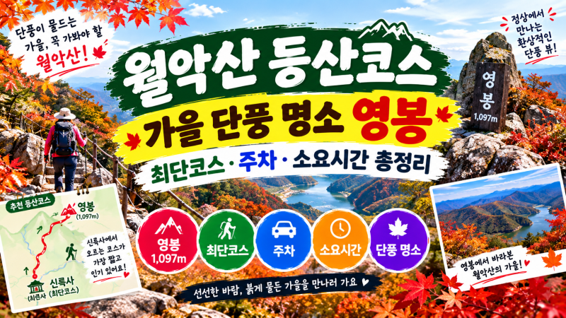 월악산 등산코스｜가을 단풍 명소 영봉 최단코스·주차·소요시간 총정리