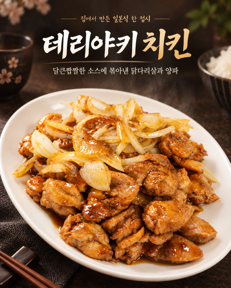 닭다리살 데리야키 치킨 만들기 달큰짭짤 소스에 양파까지 볶아 한 접시