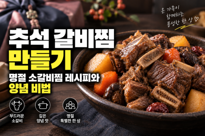 추석 갈비찜 만들기, 명절 소갈비찜 레시피와 양념 비법 (+백종원 맛집)
