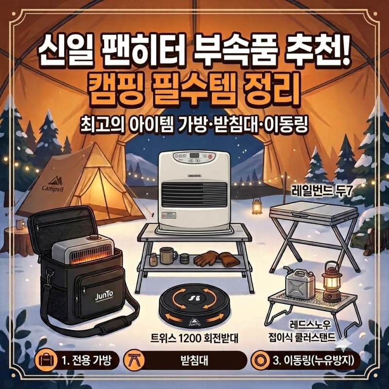 신일 팬히터 부속품 추천! 가방부터 받침대 4종·이동링까지 캠핑 필수템 정리