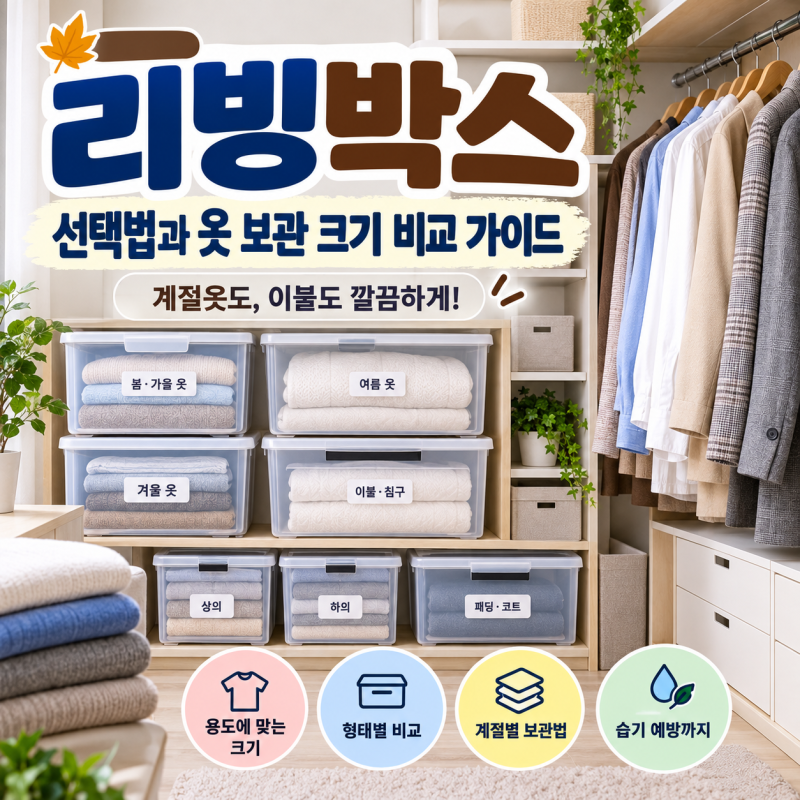 리빙박스 선택법 계절옷 보관 크기 비교와 정리 팁