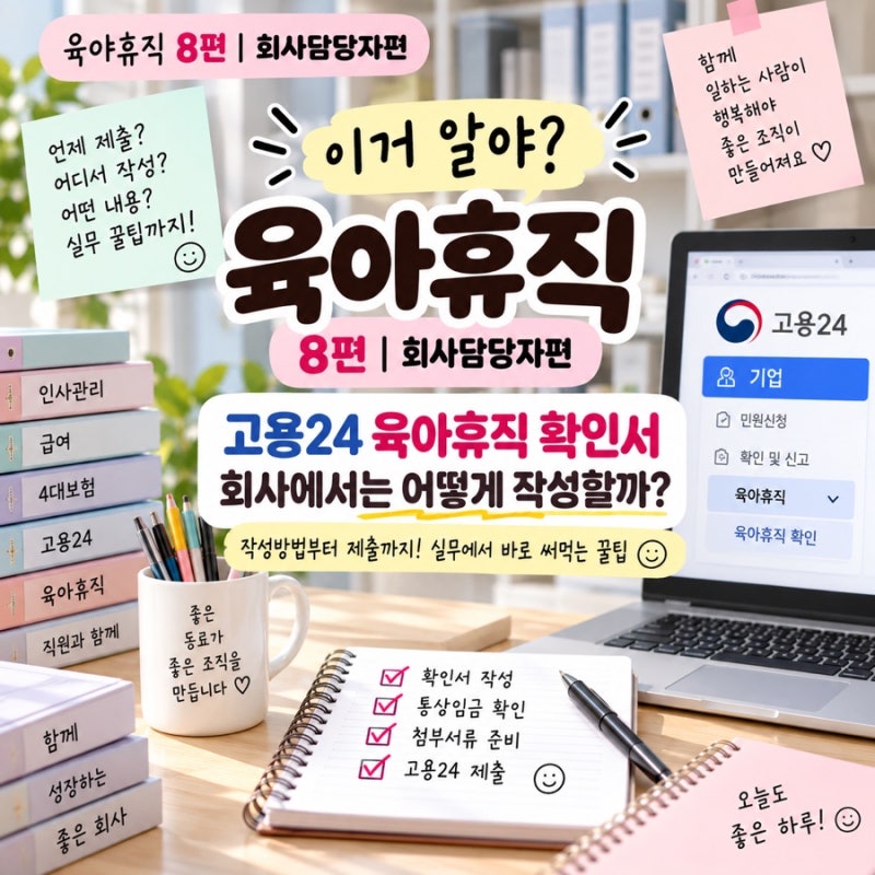 육아휴직 8편 회사담당자편｜고용24 육아휴직 확인서 작성방법