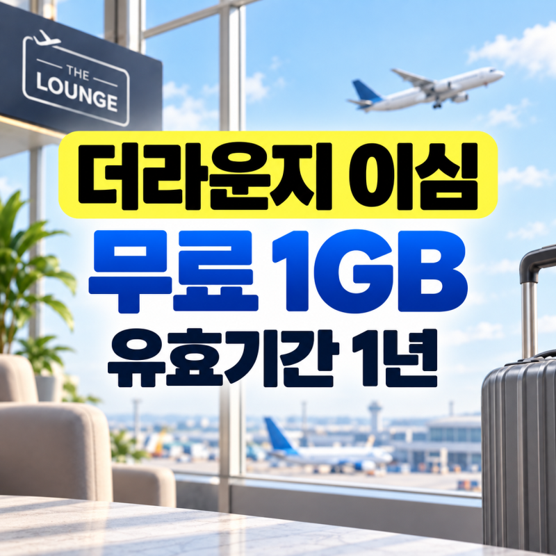 더라운지 이심 무료 1GB 받는 법｜등록방법·사용법 후기