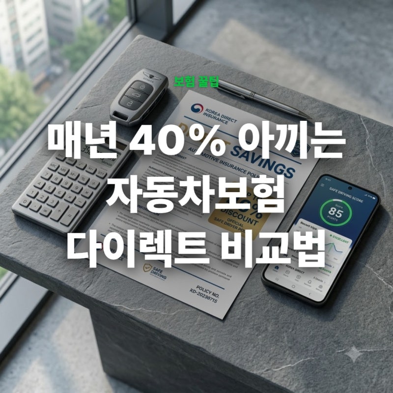 자동차 보험 다이렉트 비교견적과 특약 할인, 보험료 40% 낮추는 꿀팁