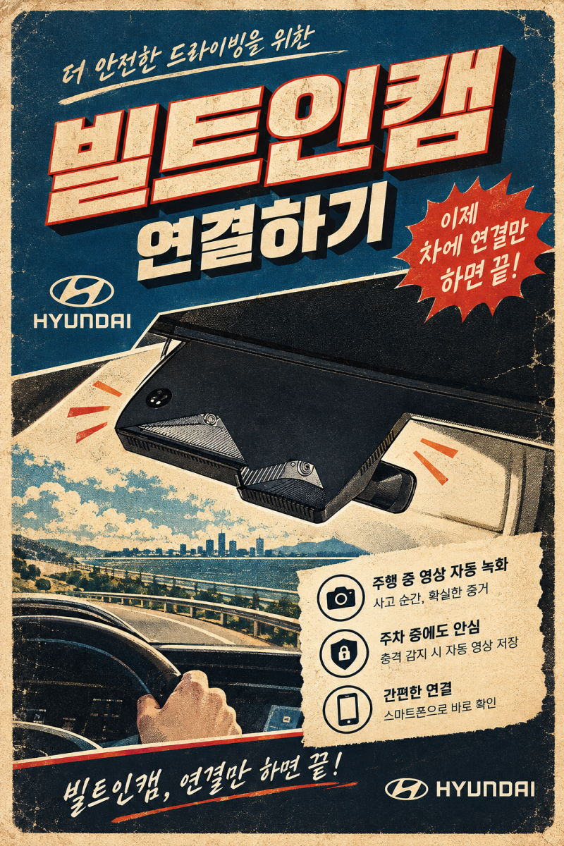 현대차 빌트인캠 연결하기 설정 및 보는방법 총정리