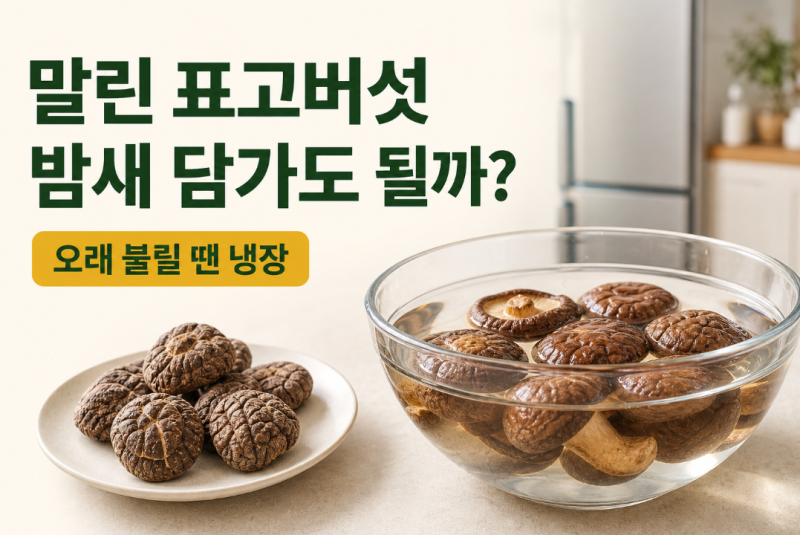 표고버섯 불리기, 밤새 실온에 둬도 될까?