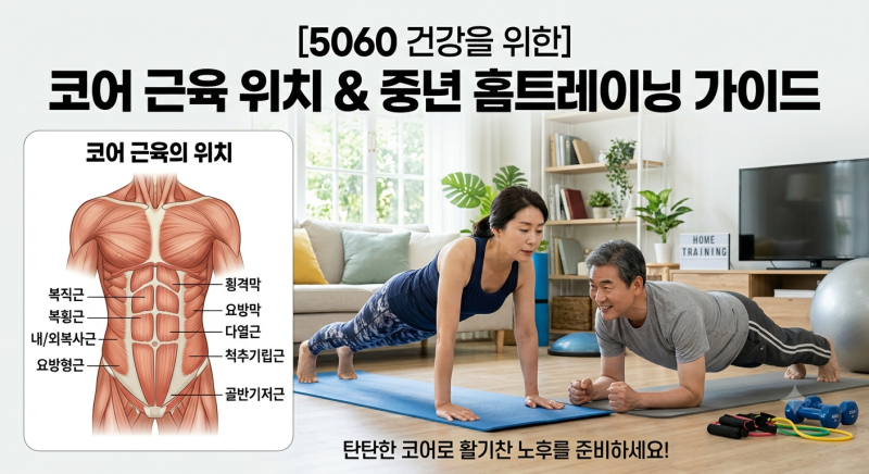 [5060 홈트: 관절 무리 없는 코어 운동, 하루 10분 플랭크 효과]