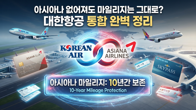 아시아나 없어져도 마일리지는 그대로? 대한항공 합병 완벽 정리