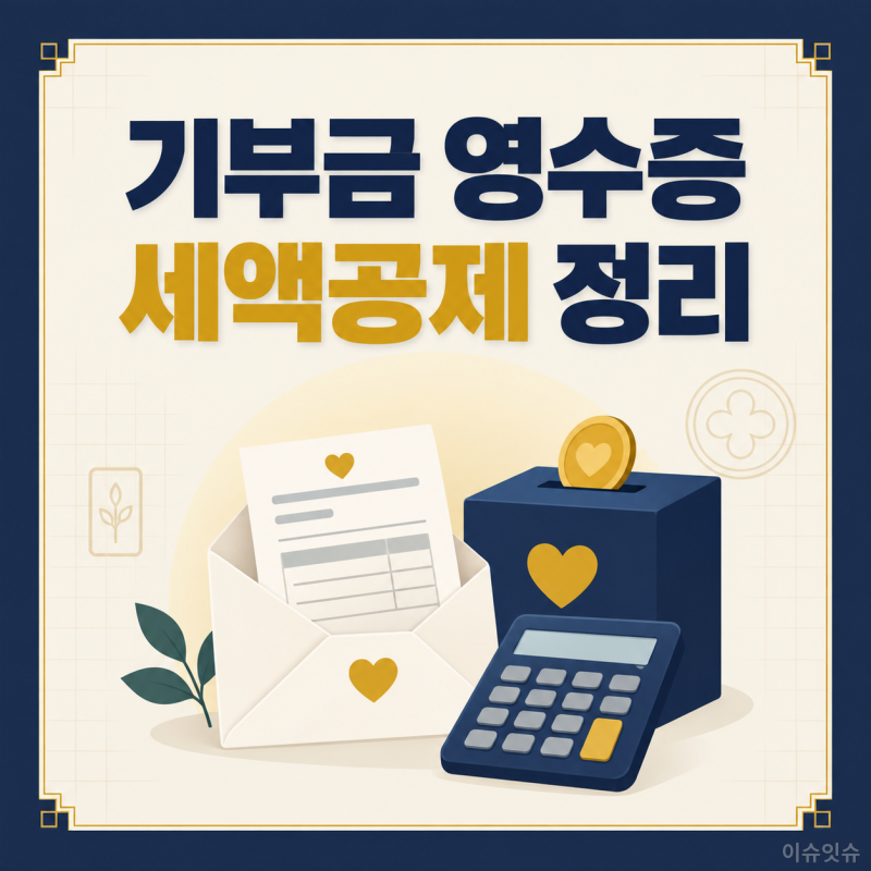 기부금 영수증 명의 발급, 양식과 세액공제 정리