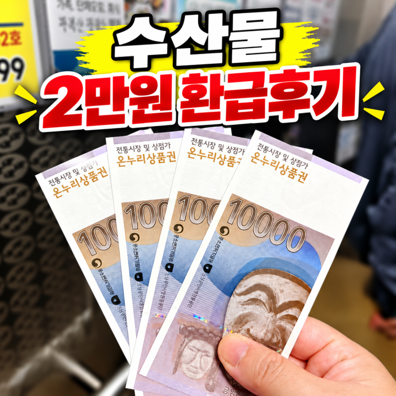 2026 추석 수산물 온누리상품권 환급 방법! 6만7천원 사면 2만원 돌려받아요