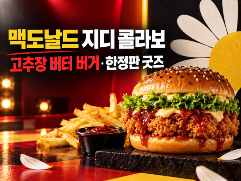 맥도날드 지디 콜라보 시작｜고추장 버터 버거·피스마이너스원 굿즈 총정리