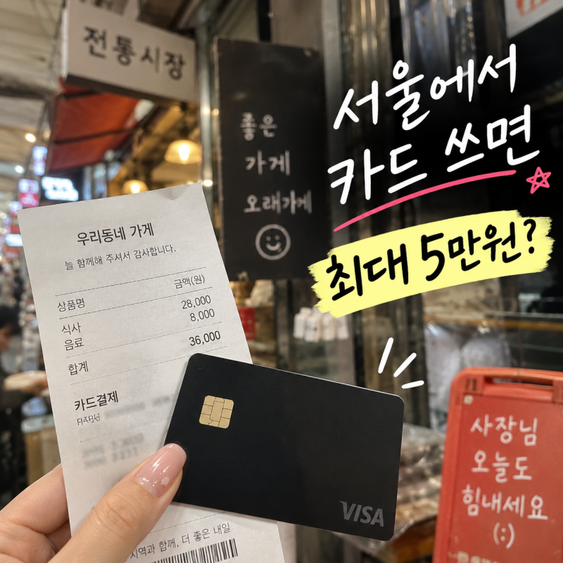 서울 카드결제 최대 5만원 받는 방법? 서울사랑상품권 이벤트 대상·신청방법